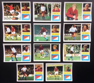 Burnley Fks 1973 - 74 The Wonderful World Of Soccer Stars 11 X Stickers