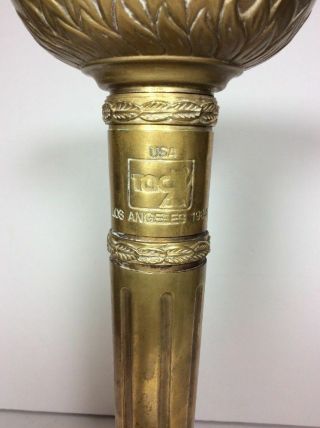Rare Tac 1984 Usa Olympic Games Los Angeles Solid Brass Torch Greek Roman Candle
