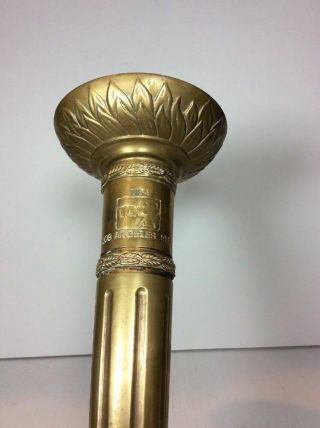 RARE TAC 1984 USA OLYMPIC GAMES LOS ANGELES SOLID BRASS TORCH GREEK ROMAN CANDLE 2