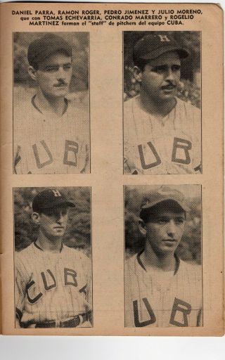 ' 41 Orig Cuban IV Amateur Baseball World Series Official Program Photos & Record 3