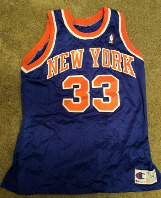 Patrick Ewing York Knicks Authentic Champion Nba Jersey Size 44 Large Sewn
