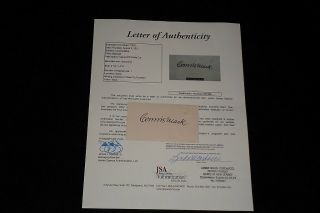 Hof Connie Mack Signed Autographed Cut Signature (d.  1956) Jsa Full Letter