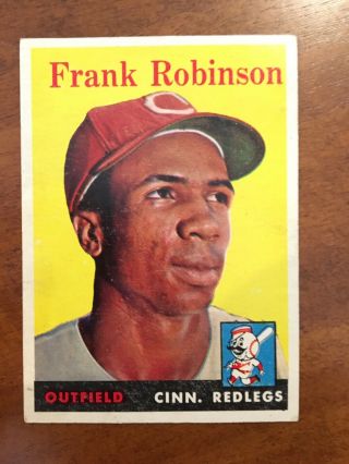 1958 Topps 285 Frank Robinson Cincinnati Reds Hof 2 Of 3
