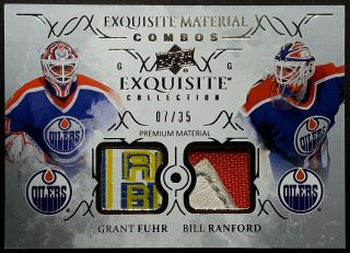 Grant Fuhr & Bill Ranford 2016 - 17 Ud Exquisite Material Combo Patches S/n 07/35