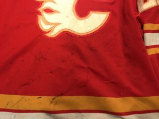Mike Bullard Game Worn Calgary Flames Hockey Jersey 25 9