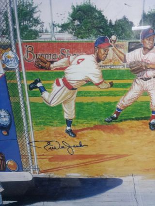 Negro League Stars Signed lithograph 24x36 Ron Lewis picture 2