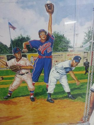 Negro League Stars Signed lithograph 24x36 Ron Lewis picture 4