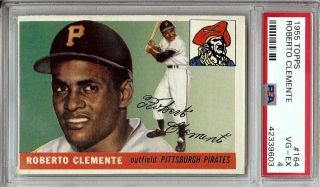 Roberto Clemente 1955 Topps Baseball Card Graded Psa Vg - Ex 4 Pirates 164