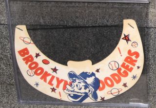 1940s Brooklyn Dodgers Old Time Bums Visor 10 1/2 " X 7 1/4 " Complete Rare