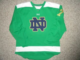 Notre Dame Ncaa Practice - Not Game - Worn Hockey Jersey.  14 Fighting Irish
