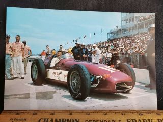 1958 Champion Spark Plug Jimmy Reece Indy 500 Giant 6x9 Postcard