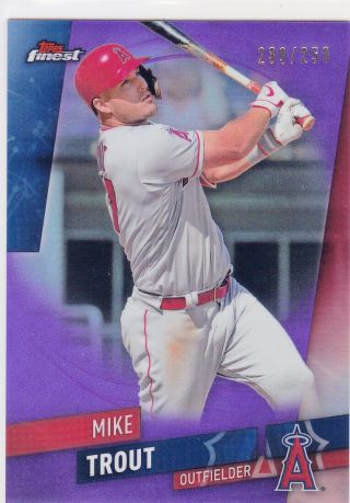 2019 Finest Mike Trout Purple Refractor 239/250