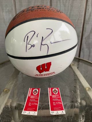 Bo Ryan Autographed Wisconsin Badgers 2000 Basketball