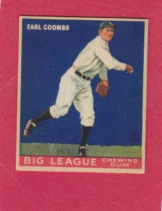 1934 World Wide Gum V354 Goudey Big League 21 Earl Coombs