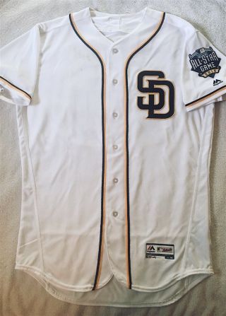 2016 Manuel Margot Game Worn Padres Home Jersey 70 All Star Patch
