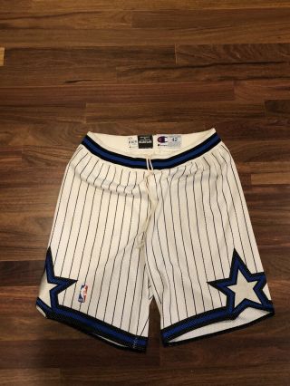100 Authentic Orlando Magic Game Issued Shorts Champion Terry Catledge Sz 42