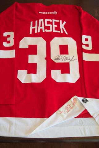 Dominik Hasek Signed Detroit Red Wings Game Jersey - 2nd Set Koho W/tags,  