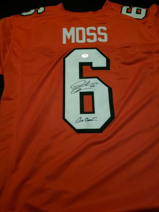 Santana Moss Autographed/signed Jersey Sticker Miami,  Redskins Go Canes Insc