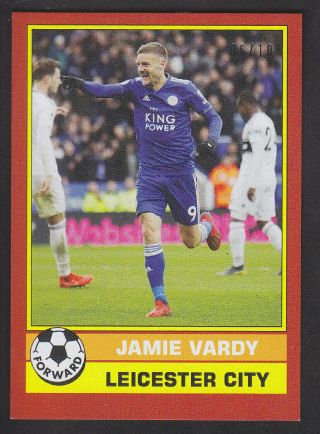 Topps On Demand 2019 1977 Footballer 12b Jamie Vardy - Leicester Red 06/10