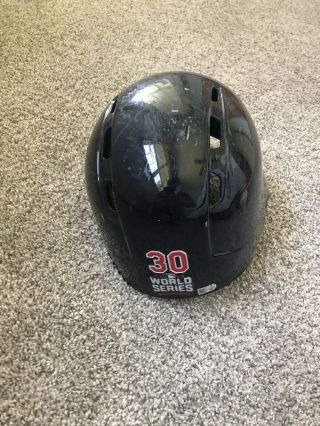 Tyler Naquin Game Batting Helmet,  World Series G7,  Indians,  Cubs 3