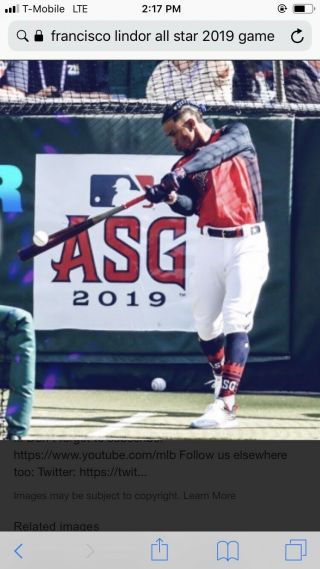Francisco Lindor All Star Game MLB 2019 Batting Gloves Issued Cleveland Indians 3