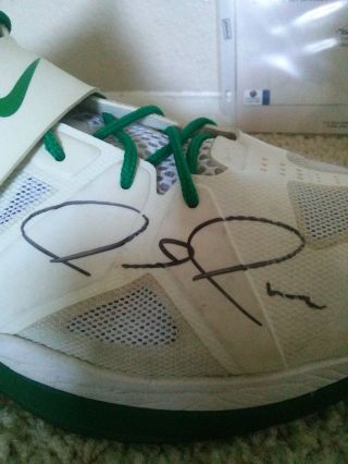 Paul Pierce 100 Authentic Game Autographed Shoes LOA Nike Size 15 NBA 2011 3