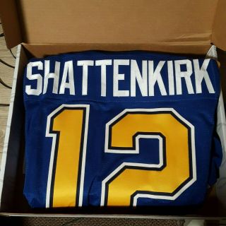 2010 - 11 Kevin Shattenkirk Game Worn St.  Louis Blue Rookie Year Jersey Photomatch