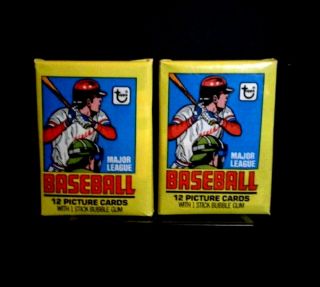 2 Vintage 1979 Topps Baseball Cards Wax Packs - - Bonus Pack