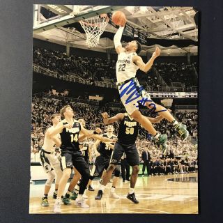 Miles Bridges Signed 8x10 Photo Michigan State Spartans Basketball Autograph