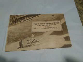 Famous Sluggers Of 1929 Yearbook Complete Babe Ruth Lou Gehrig