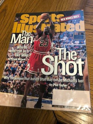 June 22,  1998 Michael Jordan Chicago Bulls Sports Illustrated No Label Wb