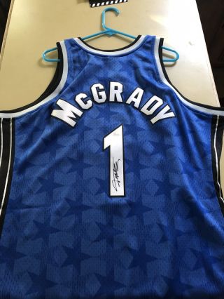 Tracy Mcgrady 100 Authentic Mitchell & Ness 00 - 01 Magic Autographed Jersey
