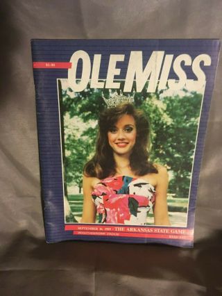 Vtg.  1989 Ole Miss Vs Arkansas Football Program