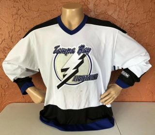 Vintage Ccm Tampa Bay Lighting Hockey Jersey Men’s Size L