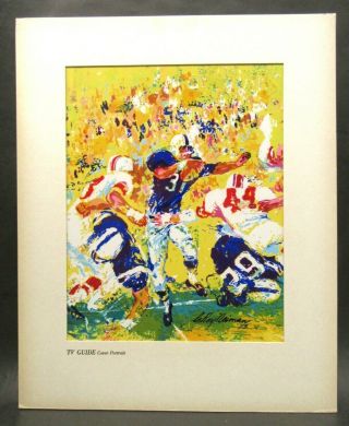 1973 Leroy Nieman Football Tv Guide Cover Portrait Dye Transfer Print