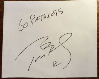 Tom Brady Signed England Patriots Authentic Cut Signature Go Patriots Psadna