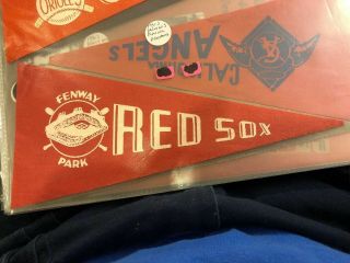 1960s Boston Red Sox Baseball Mini Pennant Approx 9 Inches Fenway Park