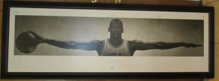 Michael Jordan Nike Wings Print In Frame 76 By 27 3/8 Inches