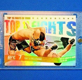 Nate Diaz Top Ten Fights " Gold " Parallel Rc 2009 Topps Ufc (rookie (/88)