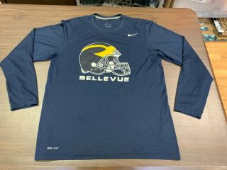 Bellevue Wolverines Nike Dri - Fit Team Issued Football Shirt - Large