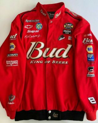Nascar Dale Earnhardt Jr.  Large Budweiser Jacket Chase Authentic Drivers Line