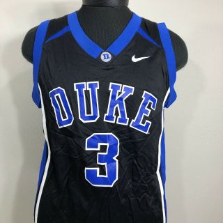 Nike Elite Duke Blue Devils Basketball Jersey Ncaa Large College 3 Black Team