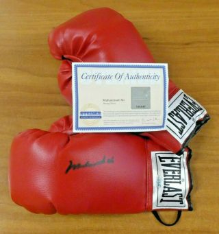 Muhammad Ali Signed Boxing Glove With Steiner