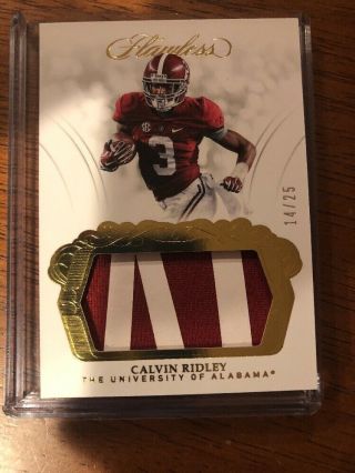 Calvin Ridley 2018 Panini Flawless Alabama 2 Color Patch 14/25
