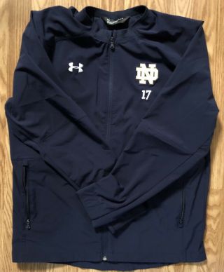 Notre Dame Football 2018 Team Issued Under Armour Jacket 17 Large