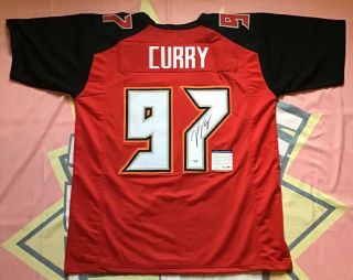Vinny Curry Autographed Signed Jersey Nfl Tampa Bay Buccaneers Psa