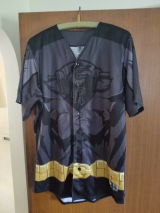 Rochester Red Wings Byron Buxton Game Worn Autographed Jersey Batman Night