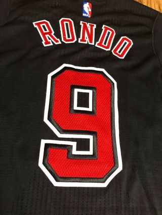 Nba Game Worn Black Jersey Chicago Bulls Rajon Rondo With