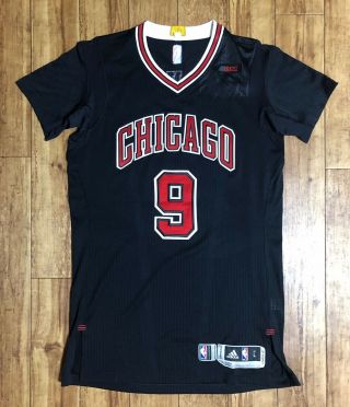 NBA Game worn Black jersey Chicago bulls Rajon Rondo with 2