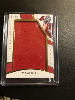 Dwayne Haskins Jumbo Jersey 2019 Immaculate Ohio State Sp /99 Redskins Rookie